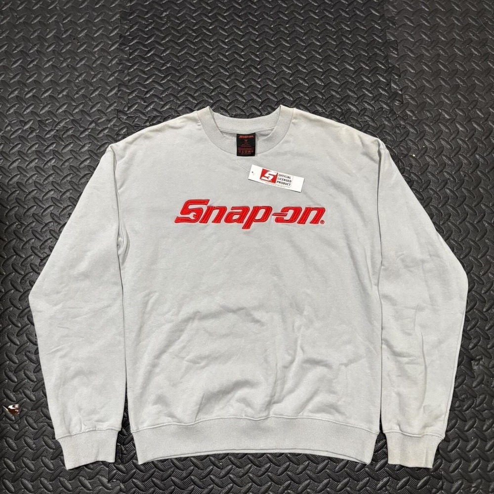 Super sick and New Snap On Tools grey crewneck sweatshirt